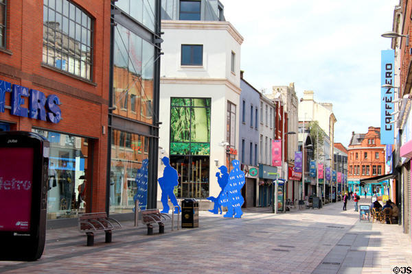 Street in Victoria Square area. Belfast, Northern Ireland.