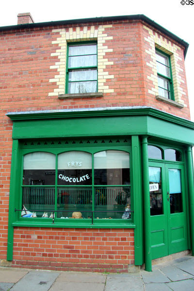 Corner store (1889) at Ulster Folk Park. Belfast, Northern Ireland.