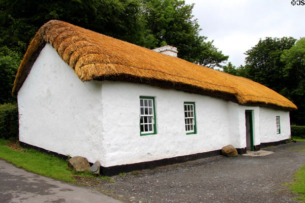 Ballydugan Weaver's house (1850s replica) at Ulster Folk Park. Belfast, Northern Ireland.