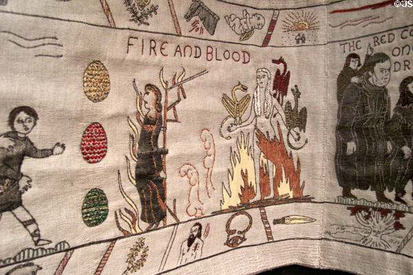 Game of Thrones tapestry at Ulster Museum. Belfast, Northern Ireland.