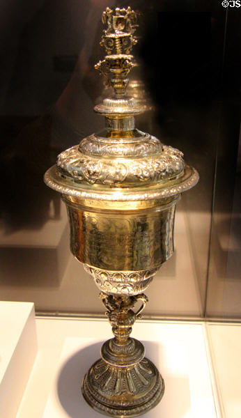 Silver-gilt ceremonial Adam Loftus cup (1593)at Ulster Museum. Belfast, Northern Ireland.