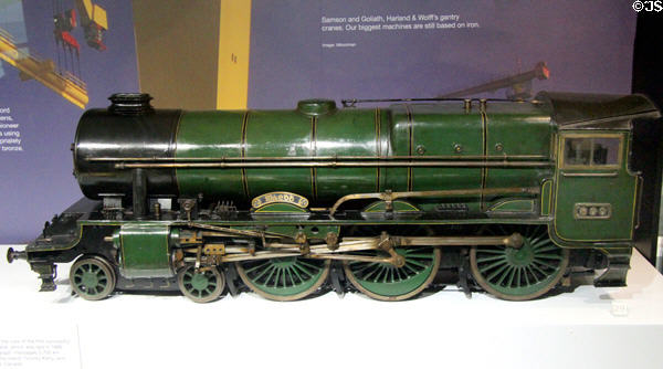 Model of Great Southern Railways locomotive No. 800, Maedb (1939) built in Dublin at Ulster Museum. Belfast, Northern Ireland.