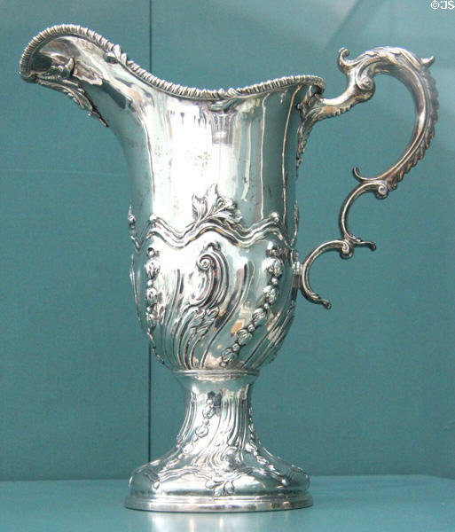 Silver 'Magill' ewer (1775) by Charles Mullen of Dublin at Ulster Museum. Belfast, Northern Ireland.