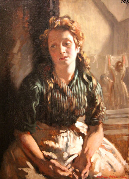 Resting painting (1905) by Sir William Orpen at Ulster Museum. Belfast, Northern Ireland.