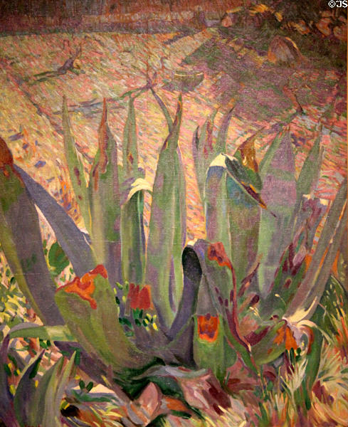Aloes painting (c1920) by William Leech at Ulster Museum. Belfast, Northern Ireland.