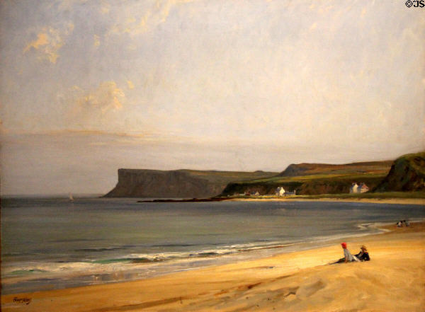 Evening Ballycastle painting (1924) by Frank McKelvey at Ulster Museum. Belfast, Northern Ireland.