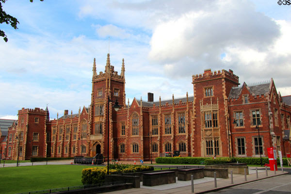Lanyon Building (1849) at Queen's University Belfast. Belfast, Northern Ireland. Architect: Charles Lanyon.
