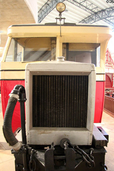 Radiator of County Donegall Railways Joint Committee diesel railcar no. 10 (1932) at Ulster Transport Museum. Belfast, Northern Ireland.