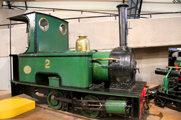 Peckett steam locomotive no. 2 (1906) of British Aluminium Co, Larne, County Antrim at Ulster Transport Museum. Belfast, Northern Ireland.