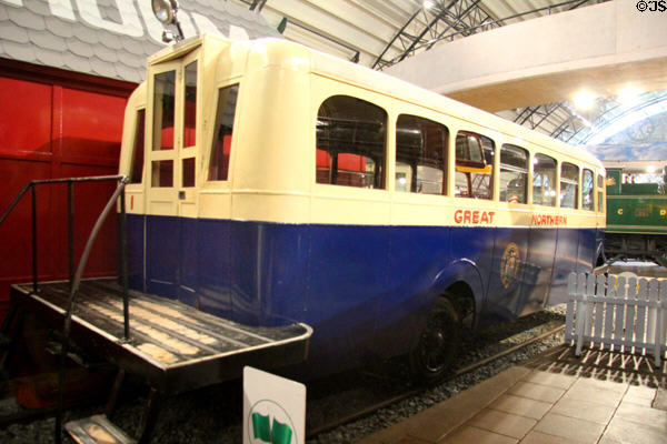 Great Northern Railways (Ireland) railbus no. 1 (1950) converted from rubber tires to run on rails at Ulster Transport Museum. Belfast, Northern Ireland.