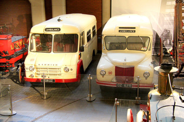Ambulances used in Northern Ireland at Ulster Transport Museum. Belfast, Northern Ireland.