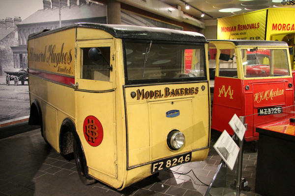Battery-electric Bernard Hughes Bread Delivery Van (1948) at Ulster Transport Museum. Belfast, Northern Ireland.
