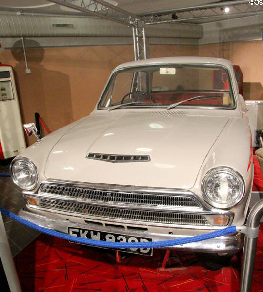 Ford Cortina Mark 1 Deluxe saloon car (1966) at Ulster Transport Museum. Belfast, Northern Ireland.