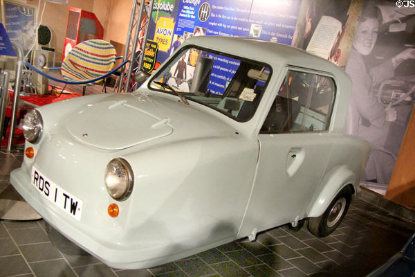 AC Invalid car (1980) from Surrey at Ulster Transport Museum. Belfast, Northern Ireland.
