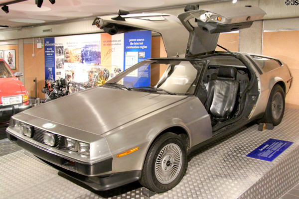 DeLorean 1981 made in Belfast at Ulster Transport Museum. Belfast, Northern Ireland.