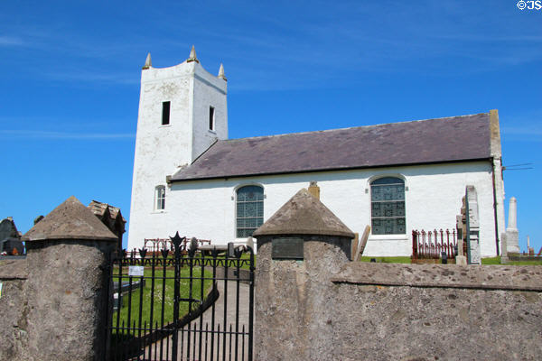 Ballintoy Parish Church on Antrim Coast. Ballintoy, Northern Ireland.
