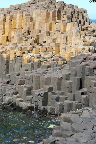 Varying colors at Giant's Causeway. Northern Ireland.