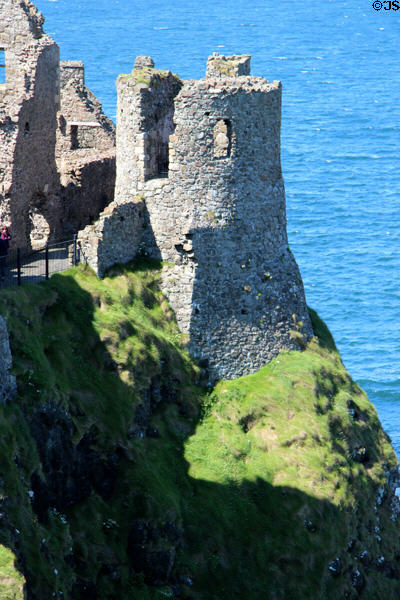 Defensive tower at Dunluce Castle. Northern Ireland.