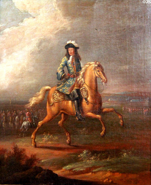 Portrait of King William on horseback at Florence Court. Enniskillen, Northern Ireland.