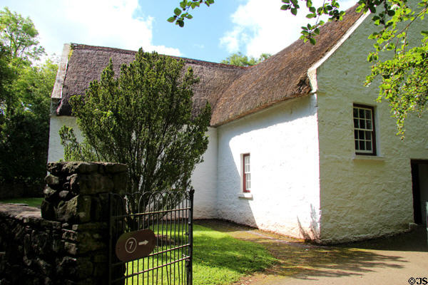 Meeting House (1700s replica) at Ulster American Folk Park. Omagh, Northern Ireland.