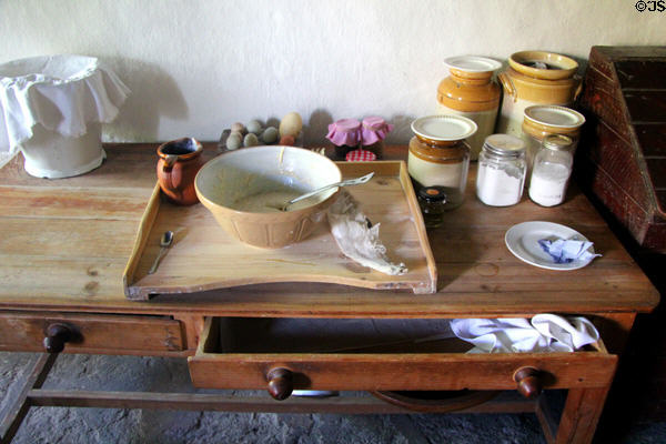 Cooking surface at Ulster American Folk Park. Omagh, Northern Ireland.
