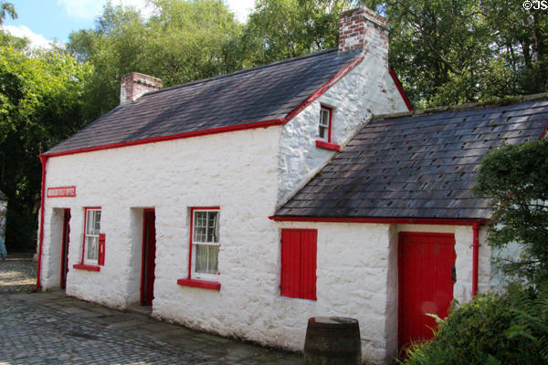 Mountjoy Post Office (1800s) moved to Ulster American Folk Park. Omagh, Northern Ireland.