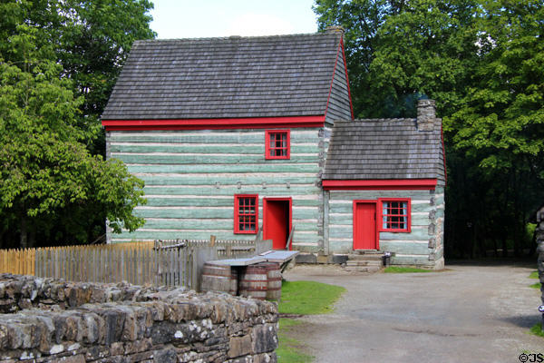 Pennsylvania Log Farmhouse at Ulster American Folk Park. Omagh, Northern Ireland.
