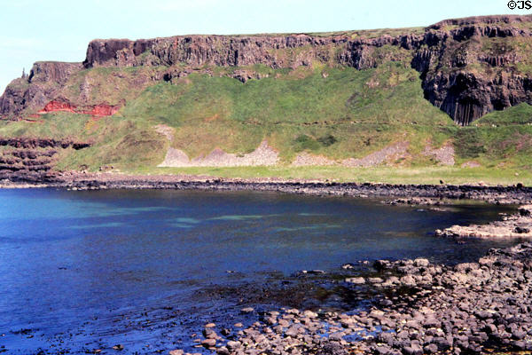 Cliffs above Giant's Causeway. Northern Ireland.
