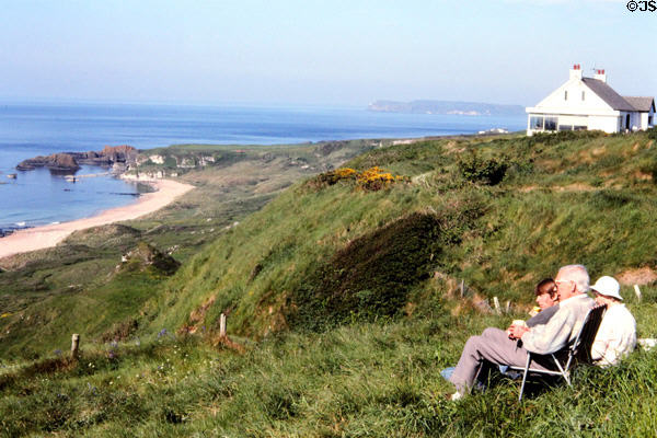 Relaxing on the North Coast of Northern Ireland.
