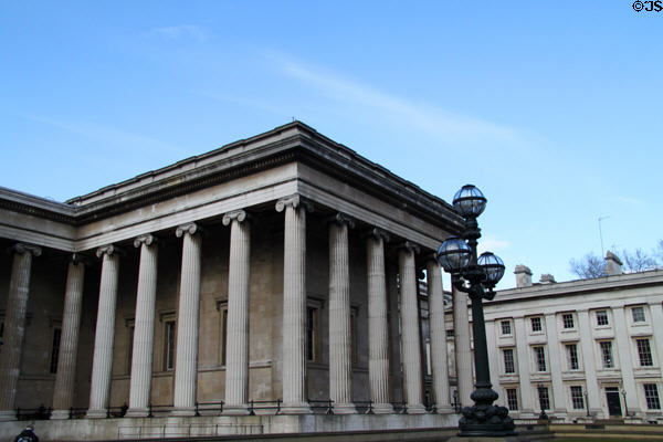 Neoclassical wing of British Museum. London, United Kingdom.