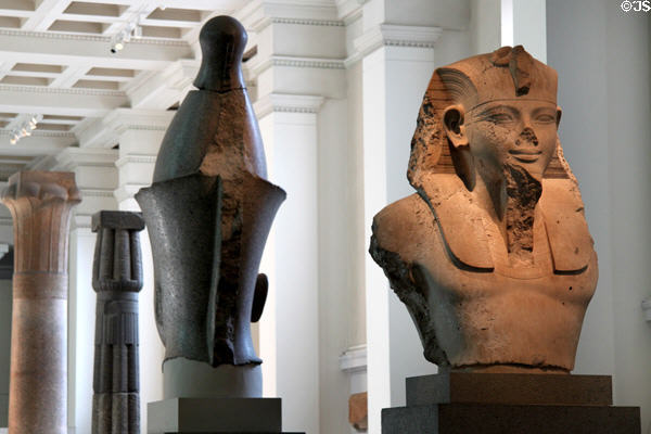 Gallery of Egyptian antiquities at British Museum. London, United Kingdom.
