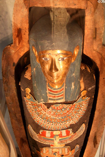 Coffin of Djedhor (Ptolemaic Dynasty - c250 BCE) from Akhmim at British Museum. London, United Kingdom.