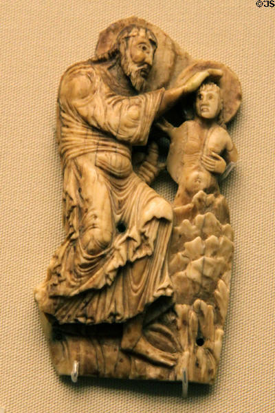 Fragment with Baptism of Christ by St John (late 10thC - early 11thC) at British Museum. London, United Kingdom.