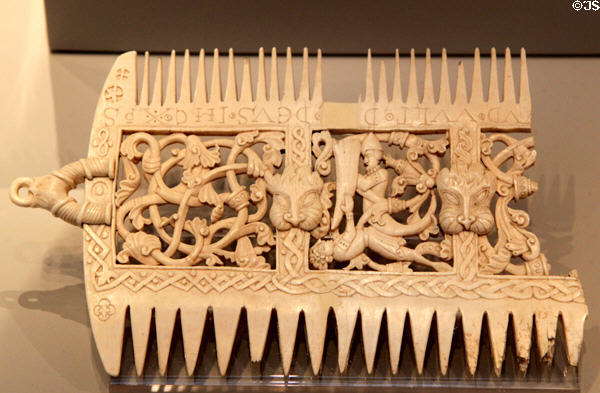 Ivory comb (c1080-1100) from England or Wales at British Museum. London, United Kingdom.