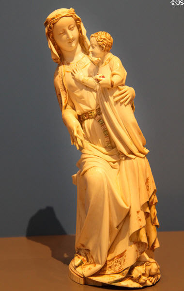 Ivory Virgin & Child (c1330) from Paris at British Museum. London, United Kingdom.