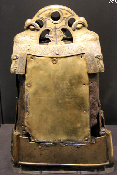 St Cuileáin of Ireland bell (600s-700s) & bell shrine (late 1000s) at British Museum. London, United Kingdom.