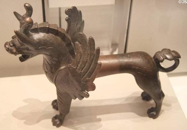 Bronze dragon (1stC CE ± 4 centuries) from Helmand, Afghanistan at British Museum. London, United Kingdom.