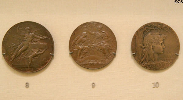 Medals from Exposition Universelle, Paris (1855) (1889) & (1900) at British Museum. London, United Kingdom.