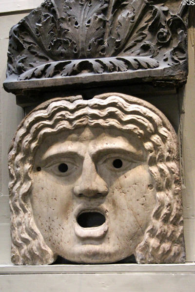 Marble mask from a Roman Hadrianic fountain (117-138 CE or later) at Sir John Soane's Museum. London, United Kingdom.