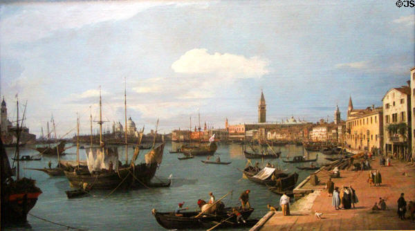 Riva degli schiavoni, Venice painting (c1734-5) by Canaletto at Sir John Soane's Museum. London, United Kingdom.