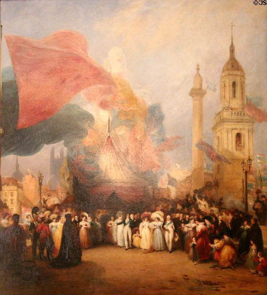 Opening of London Bridge, 1831 painting (1832) by George Jones at Sir John Soane's Museum. London, United Kingdom.