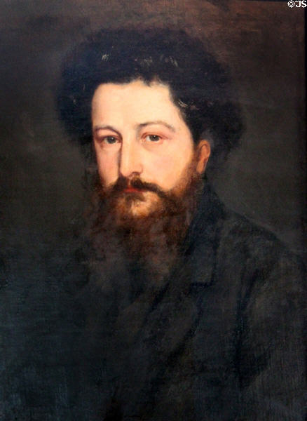 William Morris portrait (c1870) by Charles Fairfax Murray at Morris Gallery. London, United Kingdom.