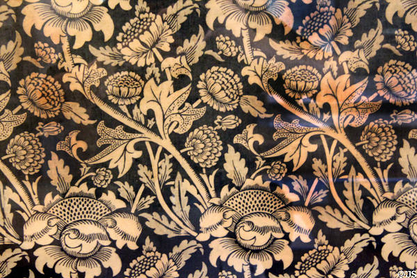 Wey printed cotton (designed c1883) by William Morris & printed by Merton Abbey at Morris Gallery. London, United Kingdom.