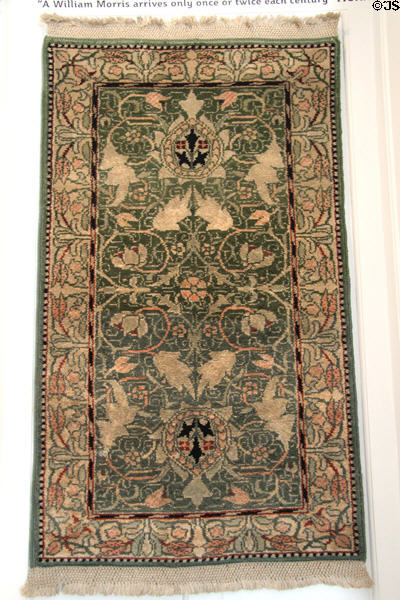 Carpet by Morris & Co at Morris Gallery. London, United Kingdom.