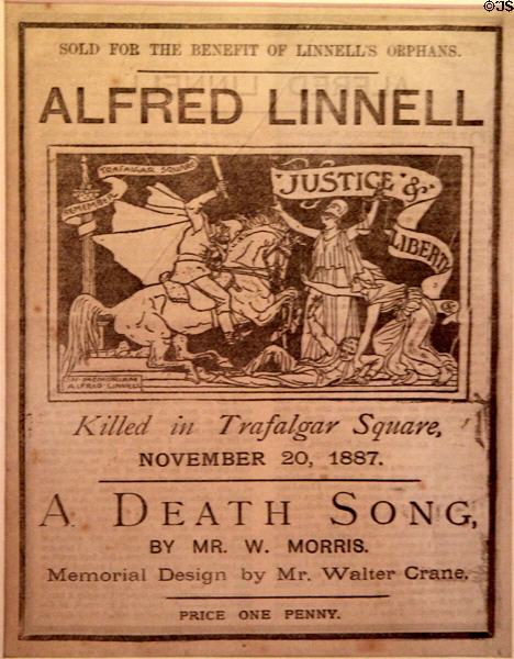 Alfred Linnell, A Death Song (1887) by William Morris at Morris Gallery. London, United Kingdom.