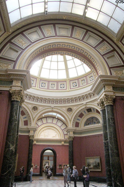 Skylight & arches in National Gallery. London, United Kingdom.