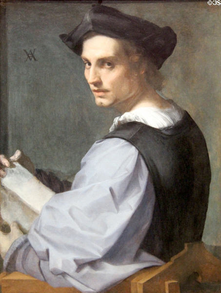 Portrait of a Young Man (1517-8) by Andrea del Sarto at National Gallery. London, United Kingdom.