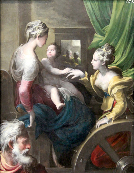 Mystic Marriage of St Catherine painting (c1527-31) by Parmigianino at National Gallery. London, United Kingdom.