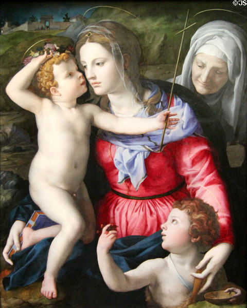 Madonna & Child with Saints painting (c1540) by Bronzino at National Gallery. London, United Kingdom.