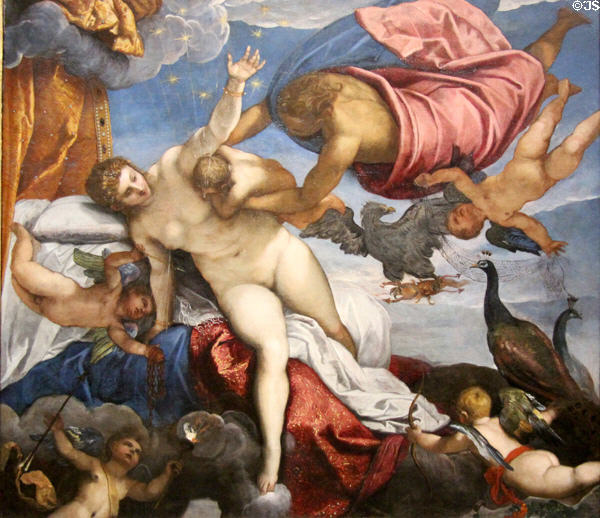 Origin of the Milky Way painting (c1575) by Jacopo Tintoretto at National Gallery. London, United Kingdom.